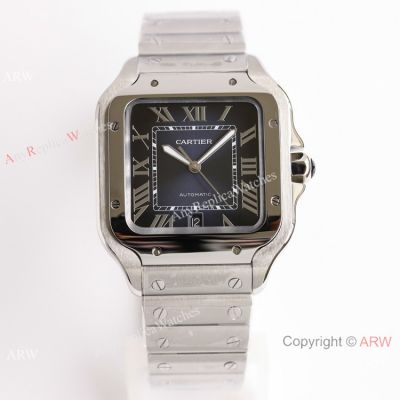 GF Factory Swiss Santos de Cartier Large Model Watch GF 9015 Ombre Dial Stainless steel